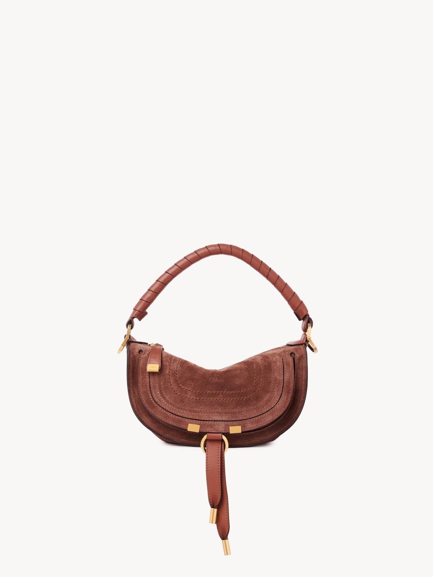 Mini Marcie shoulder bag in suede leather - 2