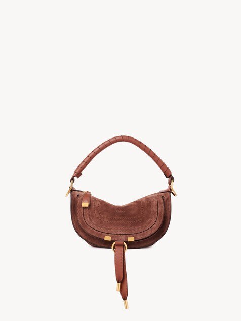 Mini Marcie shoulder bag in suede leather
