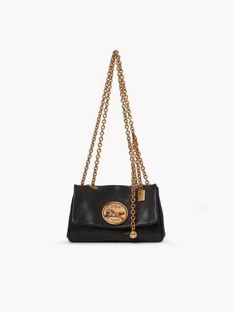 Bolso de hombro peque&ntilde;o Chlo&eacute; Heritage de cuero granulado