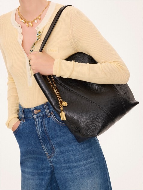 Bolso tote Chlo&eacute; Spin de cuero granulado