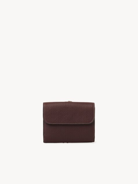 Small Alphabet tri-fold in grained leather