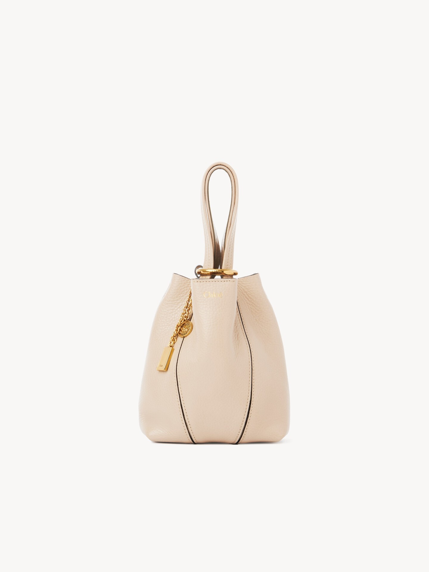 Small Chloé Spin tote bag in grained leather - 2