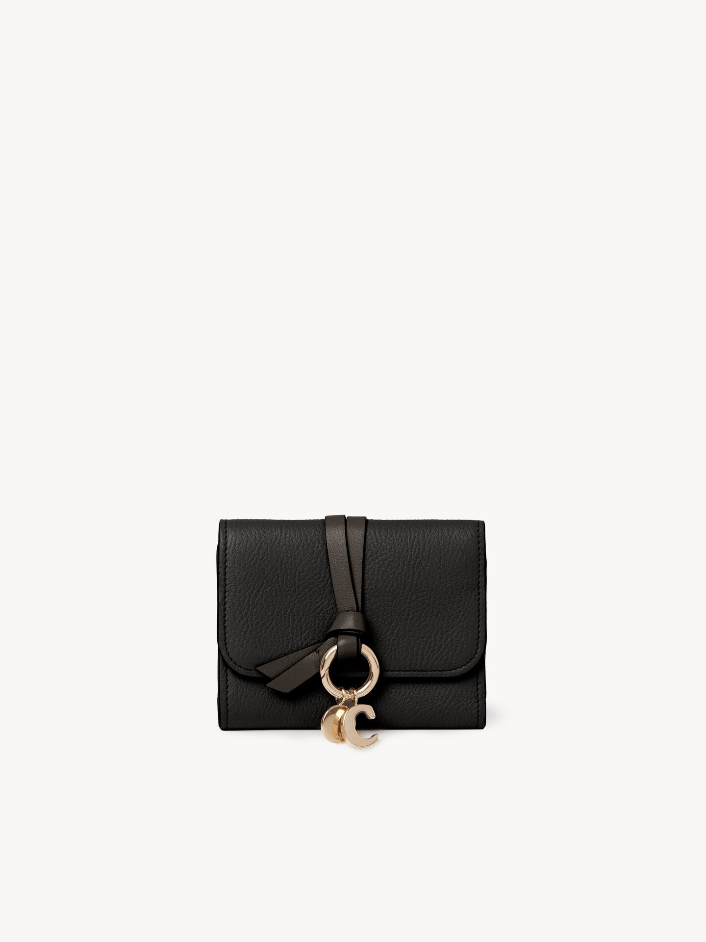 Small Alphabet tri-fold in grained leather - 1