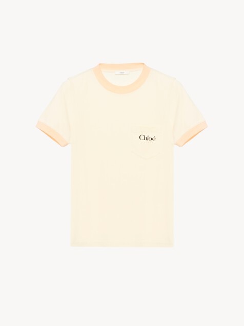 Crew-neck logo T-shirt in cotton jersey