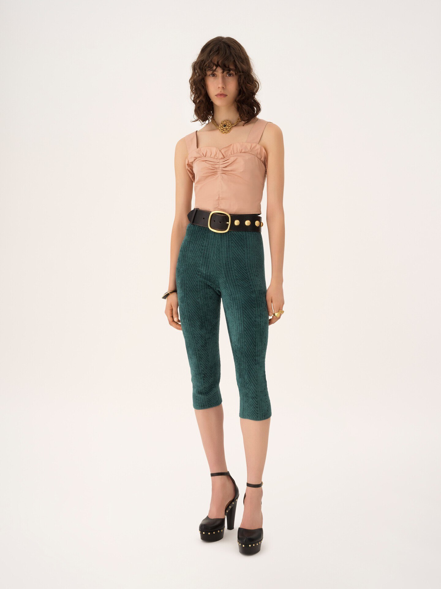 Cropped fitted tank top in technical taffeta - 3