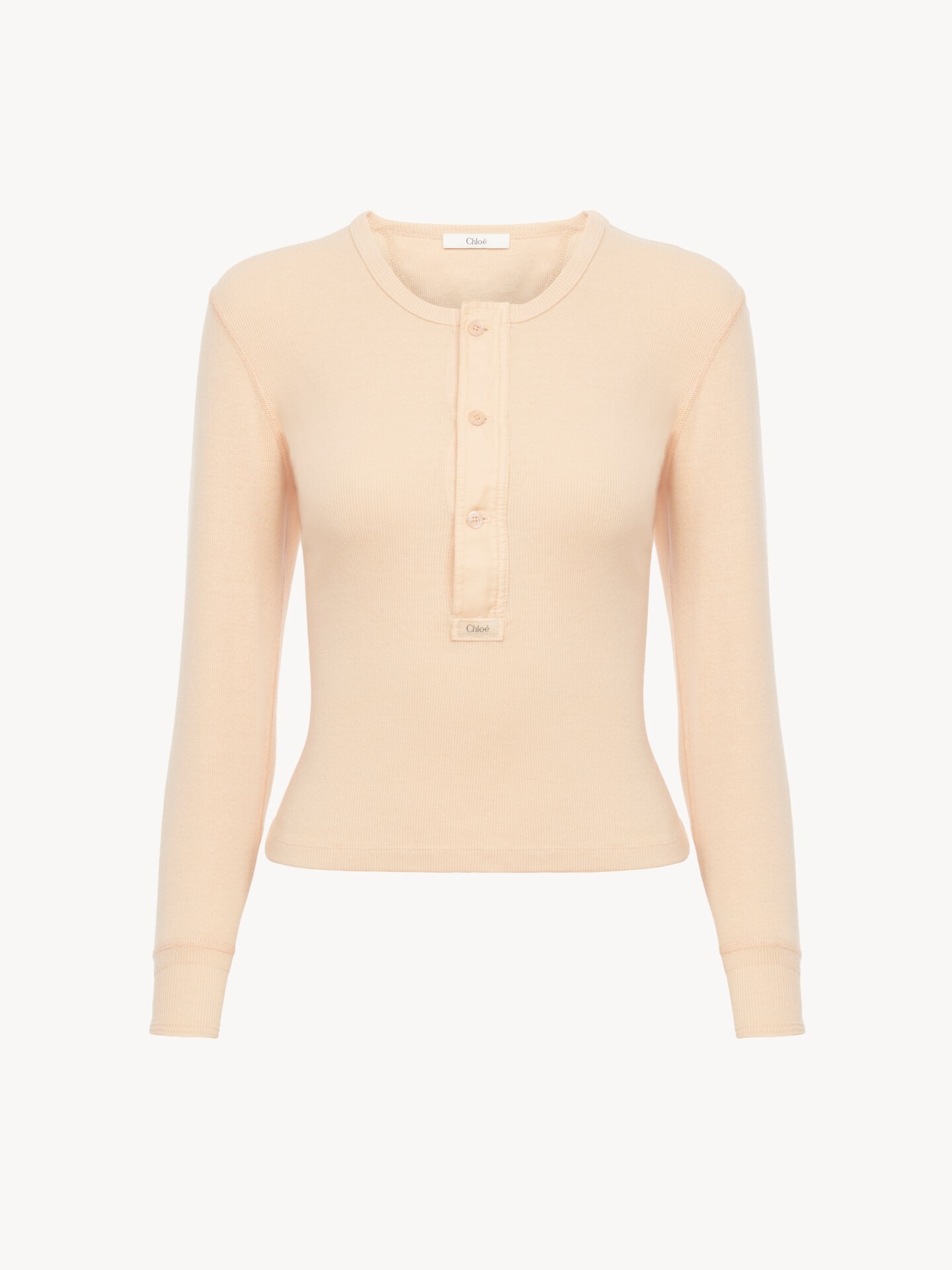Henley shirt in cotton jersey - 1