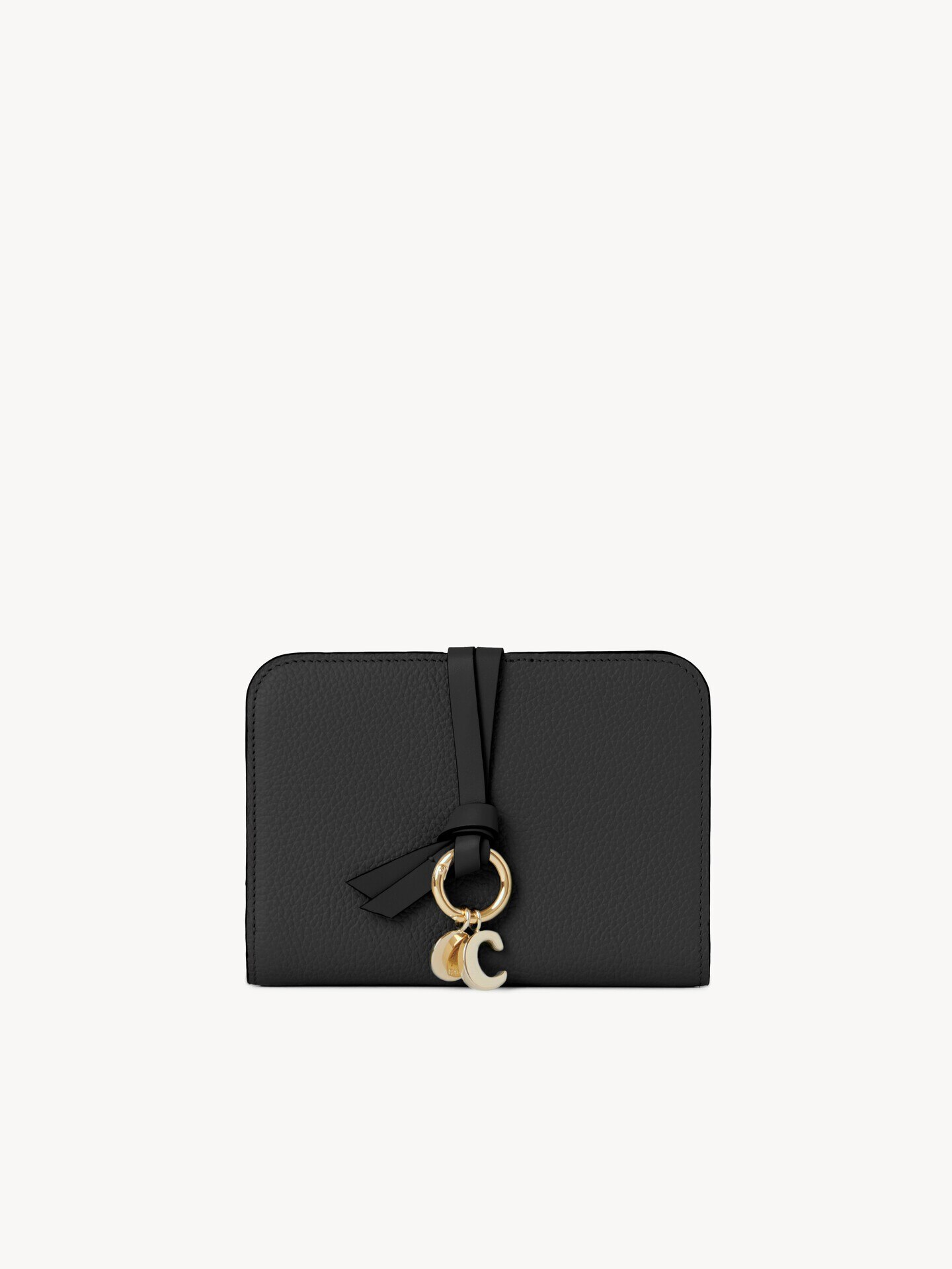 Alphabet bifold wallet in grained leather - 1