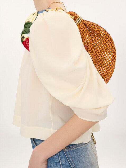 Bracelet Hobo bag peque&ntilde;o de cuero trenzado