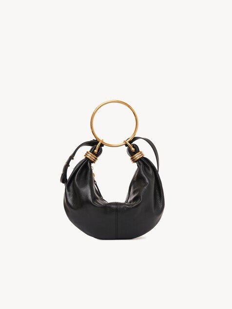 Small Bracelet Hobo bag in grained leather