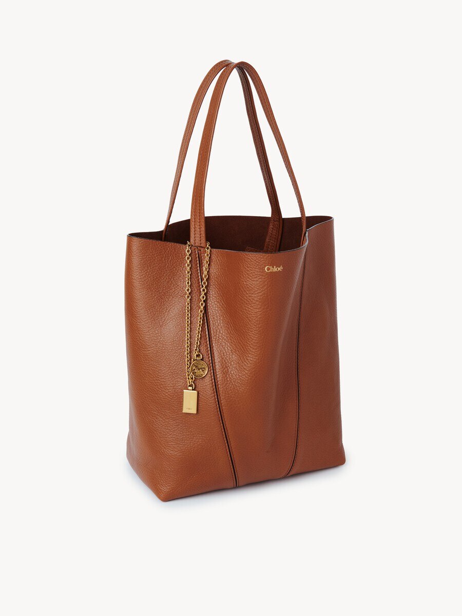 Chlo&eacute; Spin tote bag in grained leather - 5