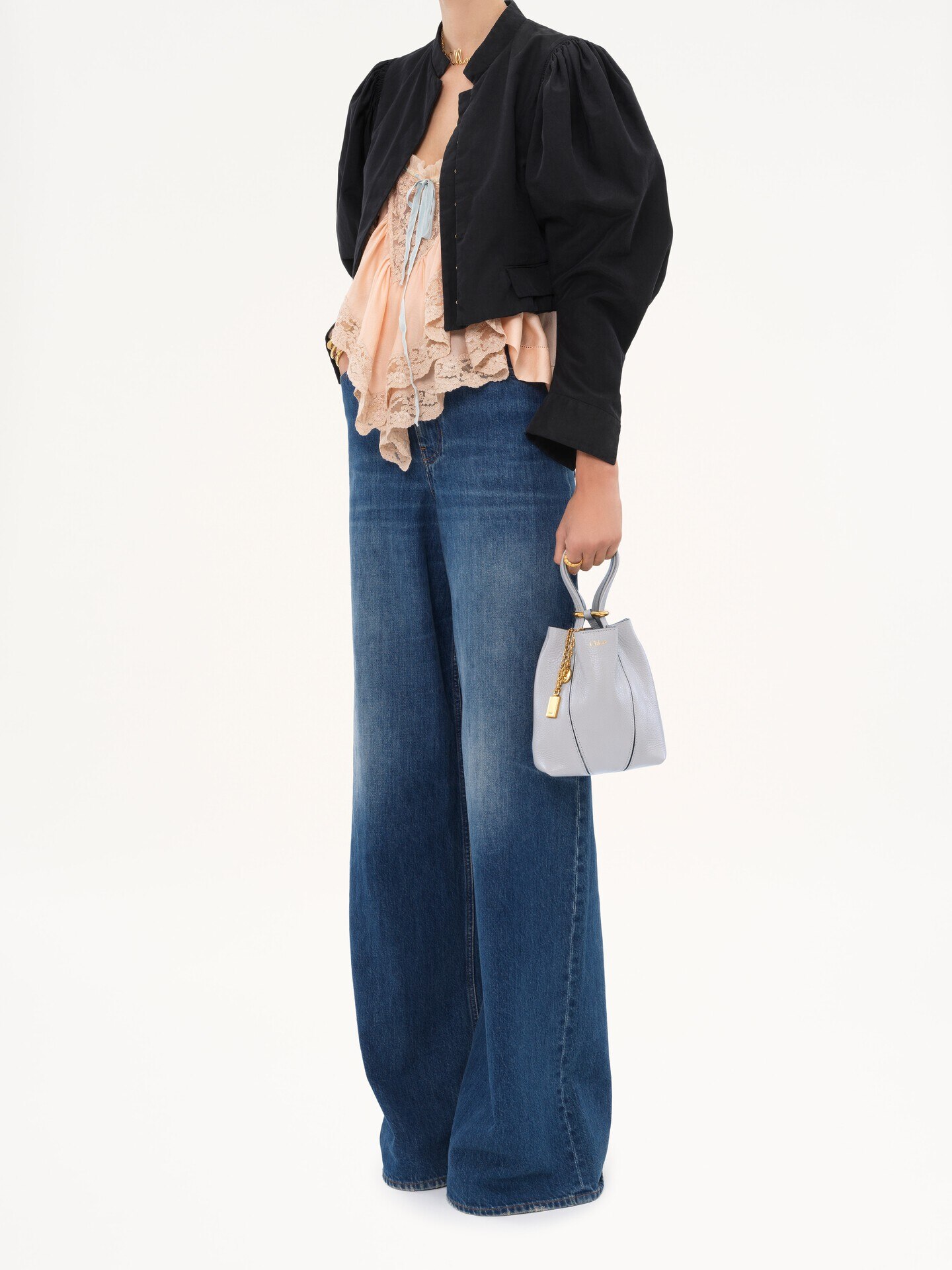 Small Chlo&eacute; Spin tote bag in grained leather - 8
