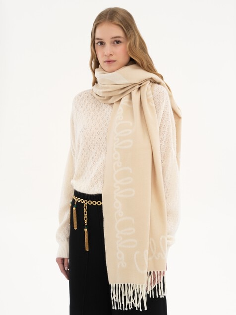 The Chloé Iconic scarf in jacquard wool