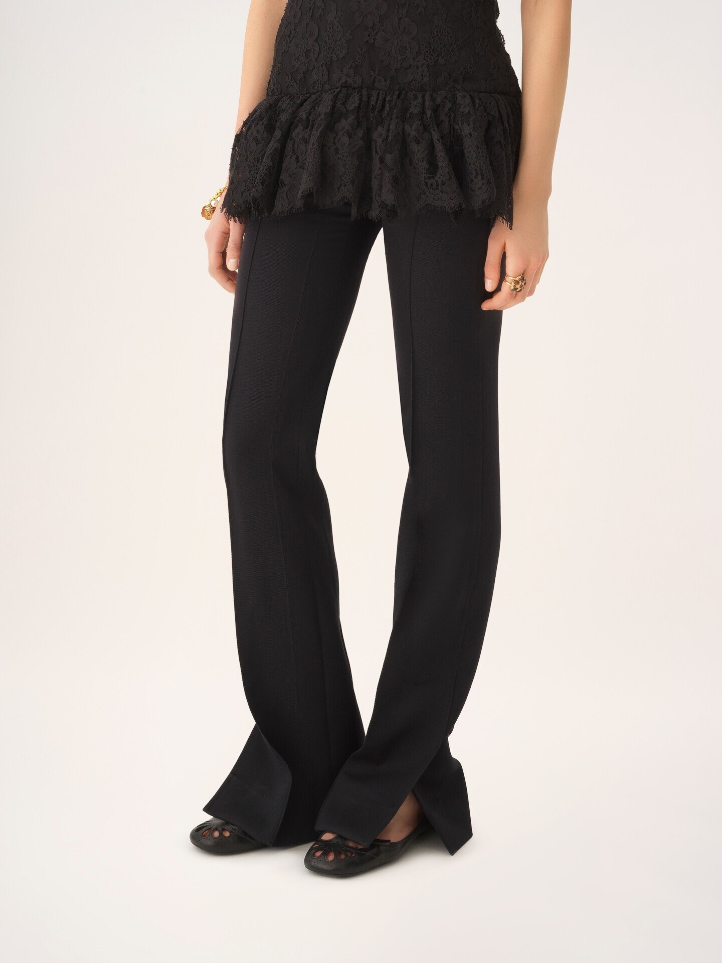 Pantalones de sastre de suave tricotina de algod&oacute;n - 3
