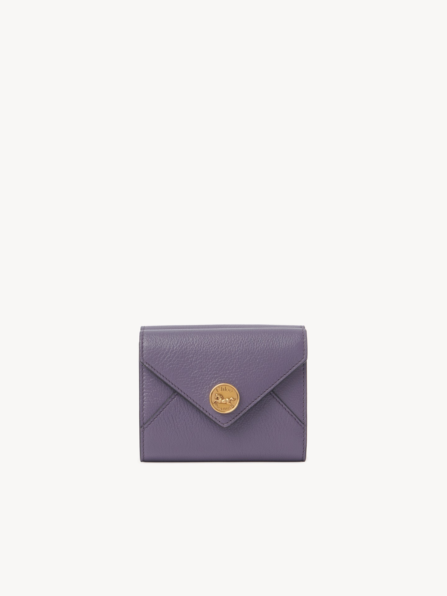 Small Envelope tri-fold wallet in grained leather - 2