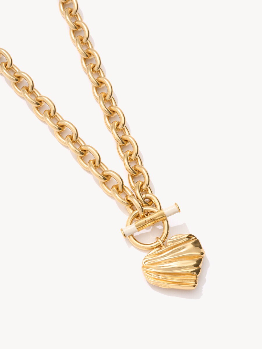 The Chlo&eacute; Pleated Heart necklace - 4