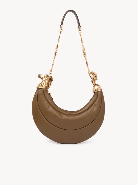 Bolso de hombro Chain Horse de cuero suave