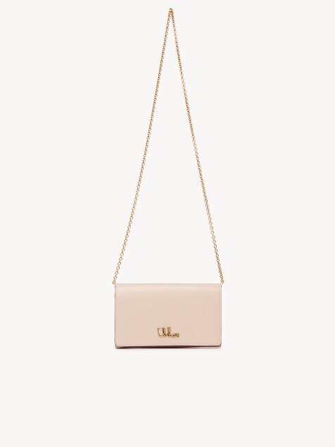 Chloé Iconic flap wallet on chain in shiny leather