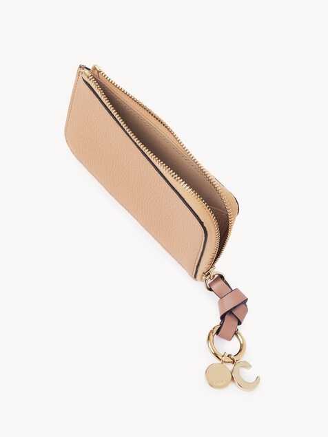 Alphabet purse in grained leather
