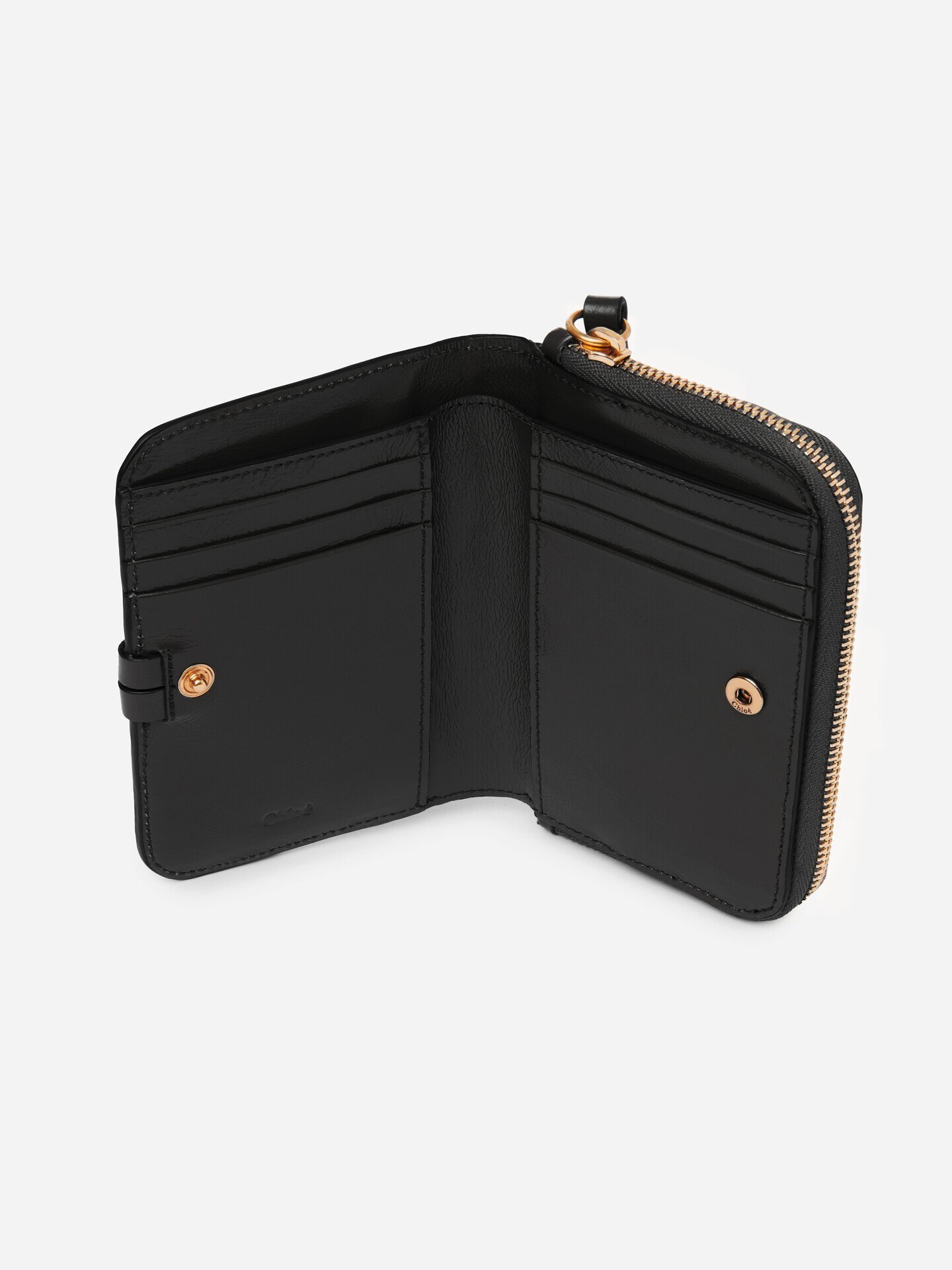Alphabet bi-fold wallet in shiny leather - 4