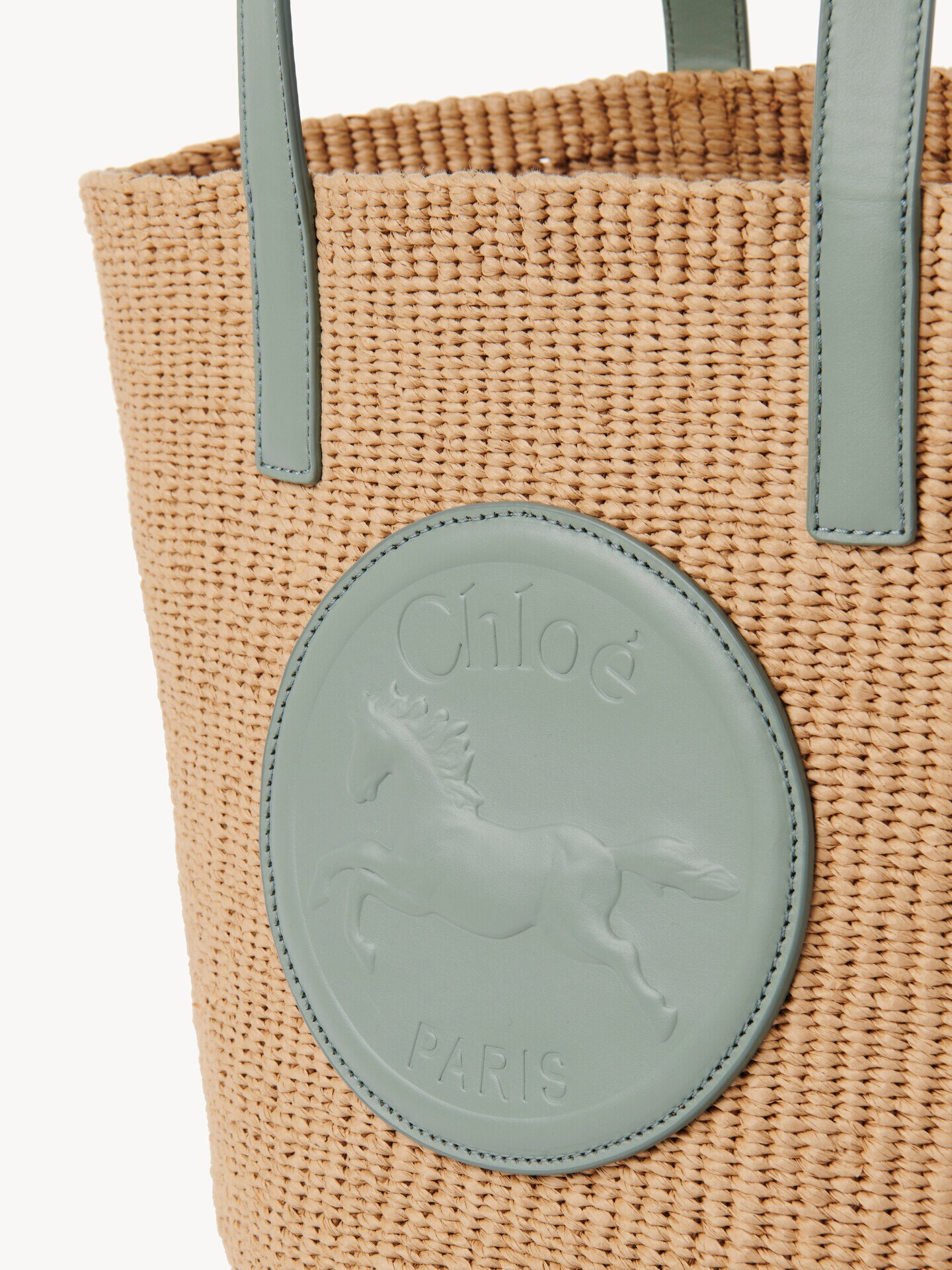 Large Horse Medal basket in natural fibres - 7