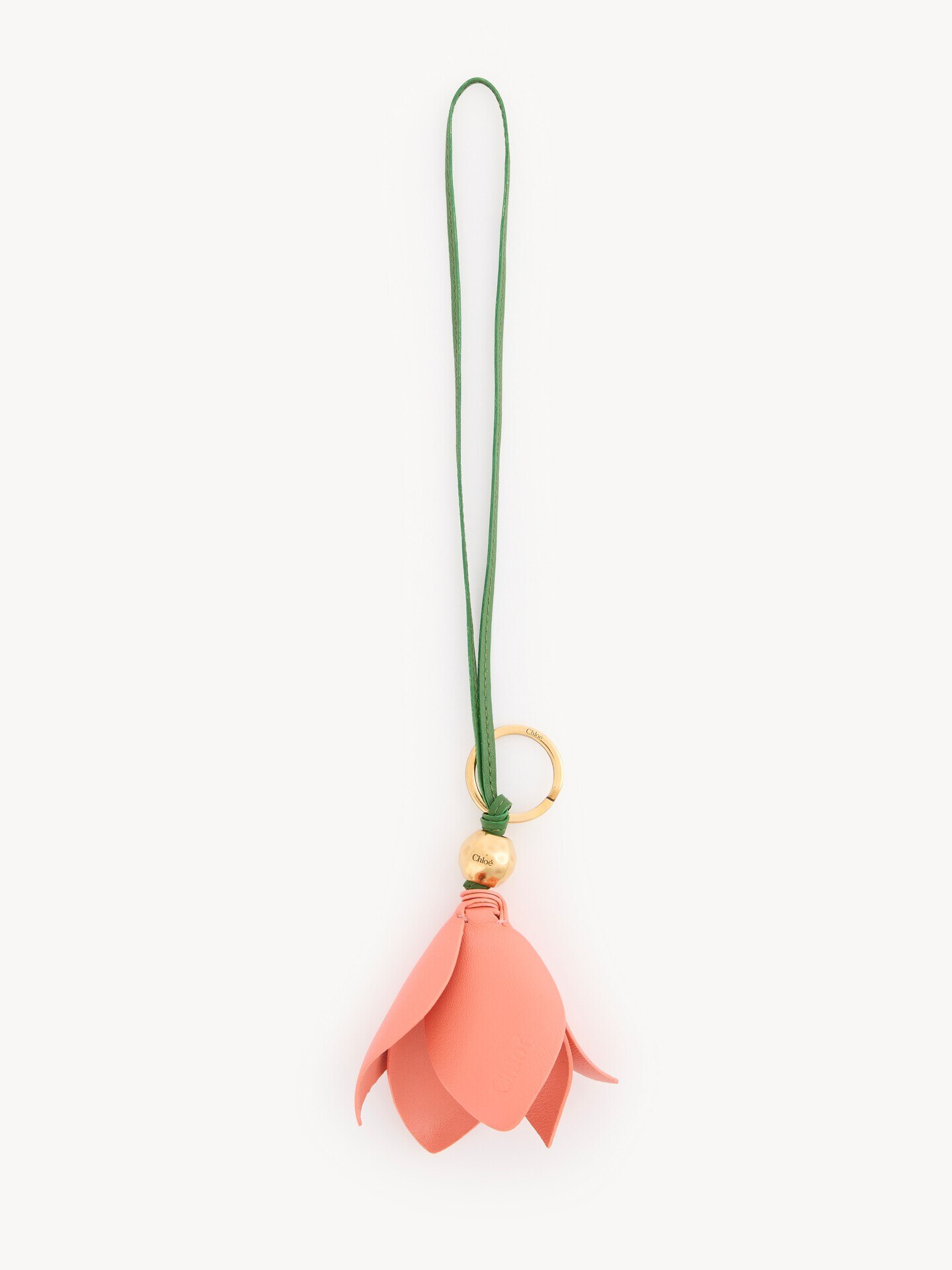 Charm de bolso llavero Chlo&eacute; Symbols Tulip de cuero granulado - 2