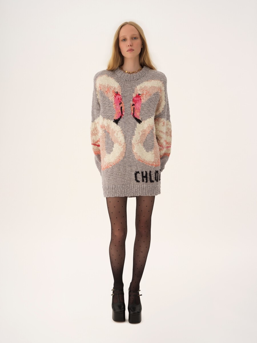 Oversized logo sweater in a wool knit - 3