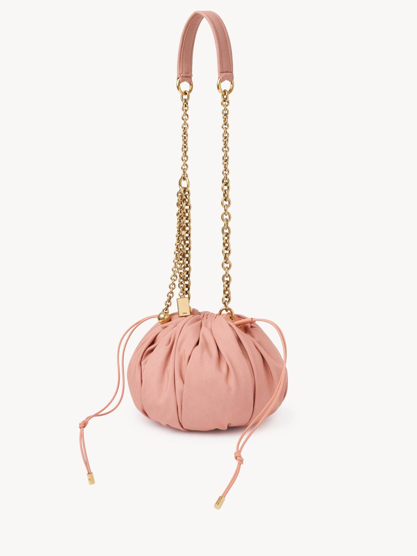 Chlo&eacute; Pliss&eacute; shoulder bag with chain in nylon - 4
