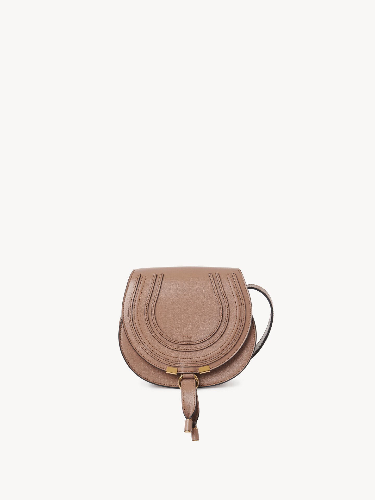 Bolso saddle peque&ntilde;o Marcie de cuero brillante - 2