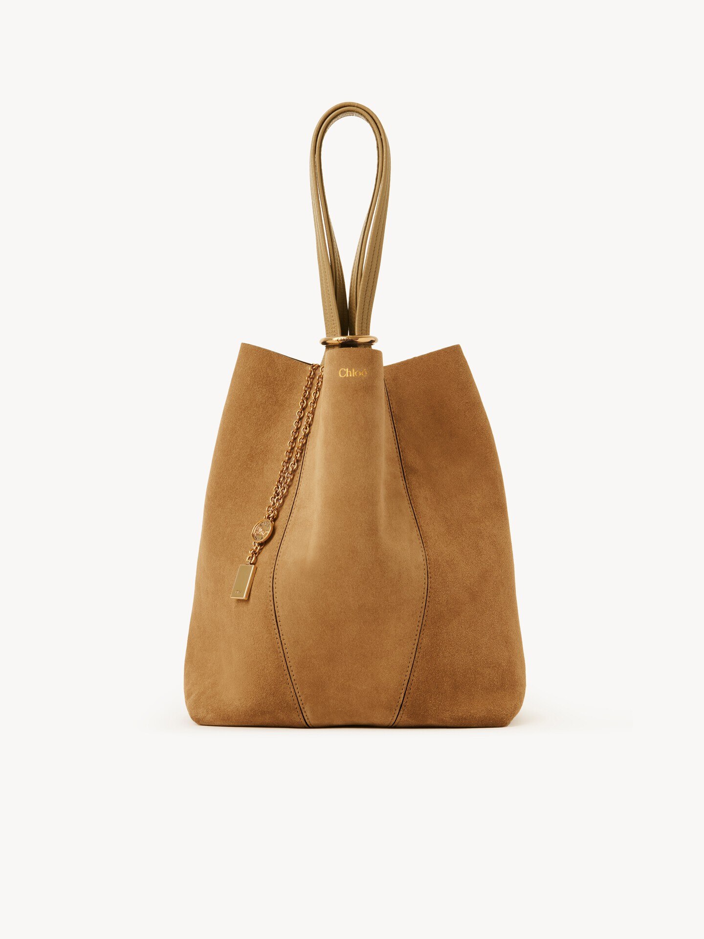 Chloé Spin tote bag in suede leather - 2