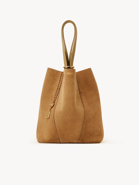 Chloé Spin tote bag in suede leather