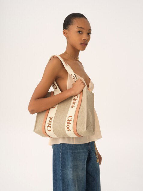Bolso tote Woody de lino