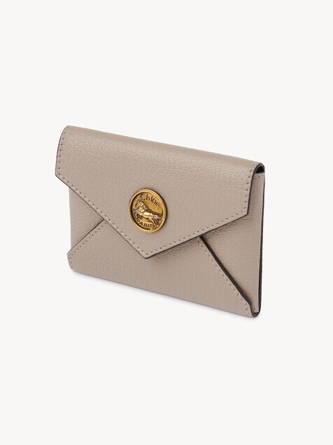 Tarjetero Envelope de cuero granulado