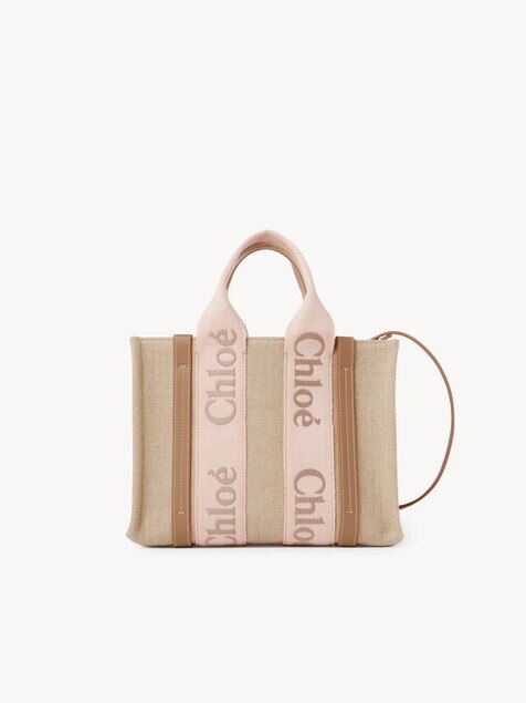 Bolso tote peque&ntilde;o Woody de lino