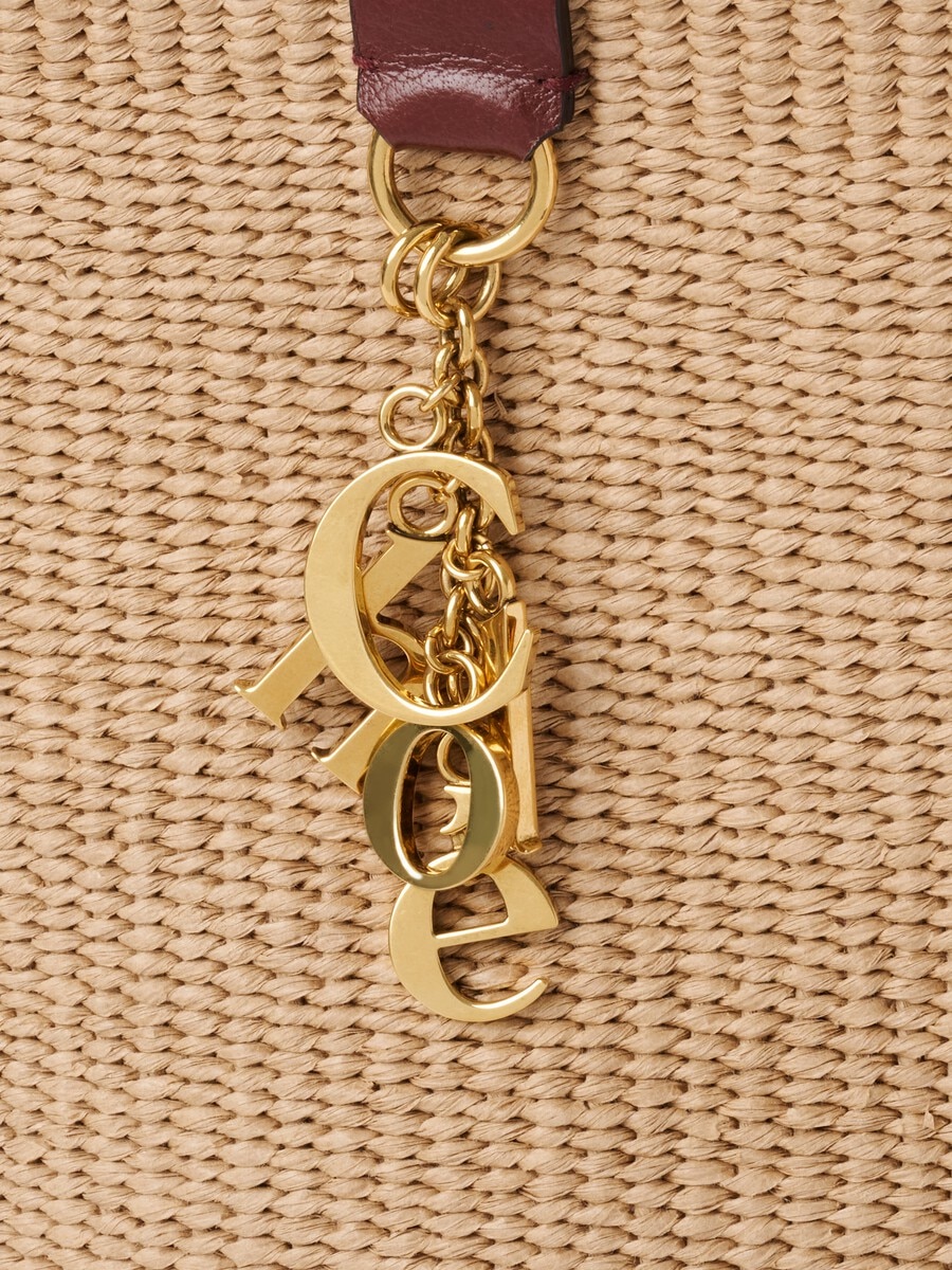 Chlo&eacute; Charms basket bag in natural fibers - 7