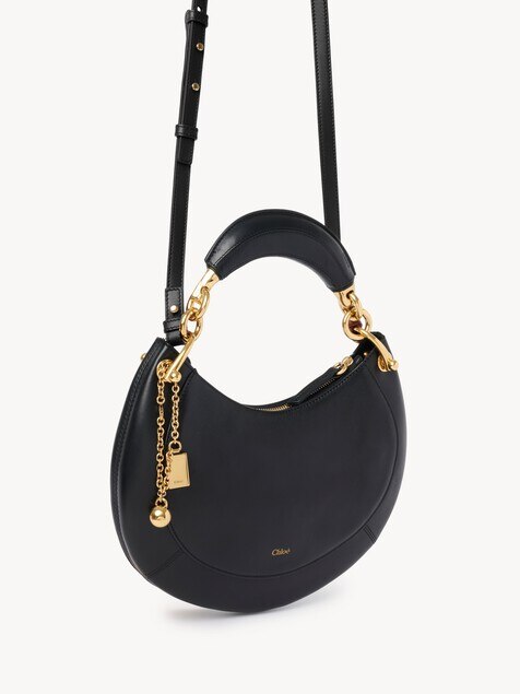 Small Chlo&eacute; Banana zipped hobo bag in soft leather