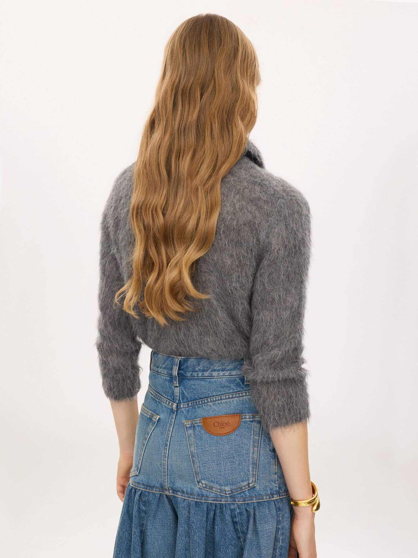 Polo jumper in an alpaca wool-blend knit - 5