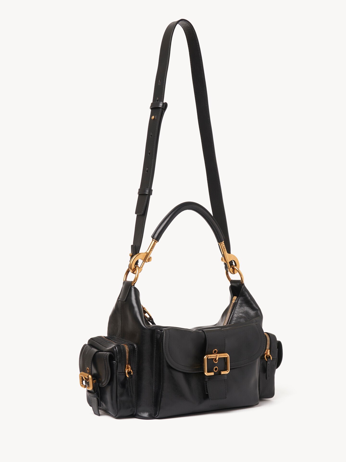 Camera bag in shiny leather - 5