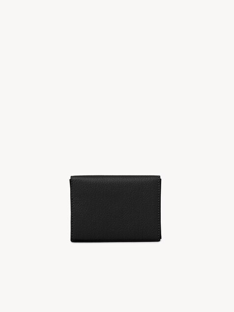 Envelope card holder in grained leather