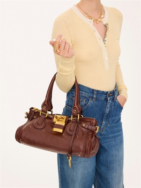 Bolso Paddington de cuero granulado