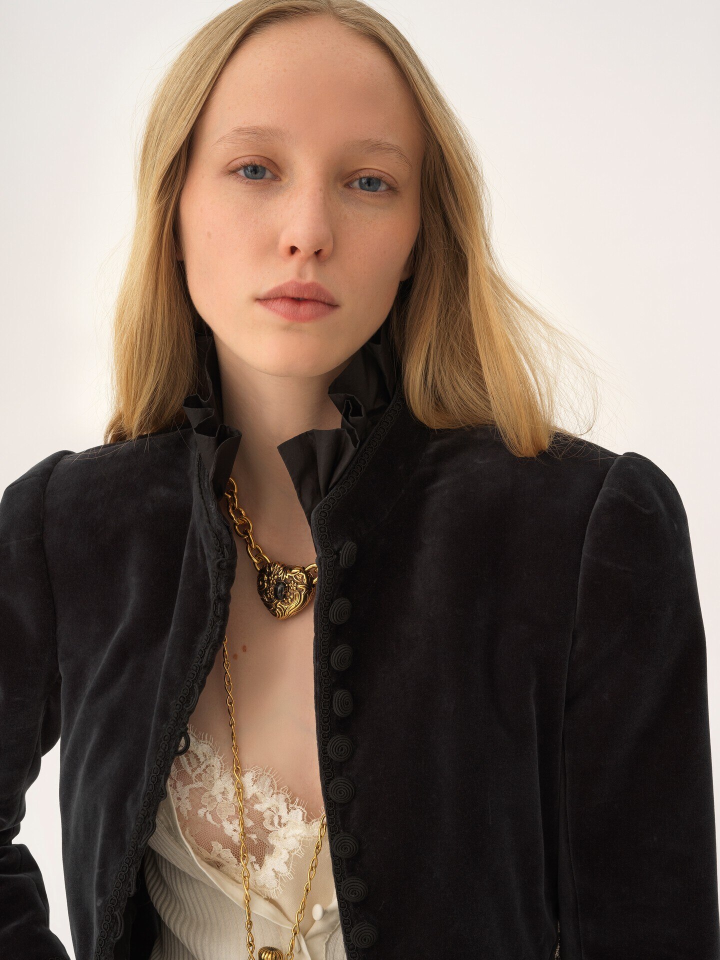 Fitted Spencer jacket in velvet - 7