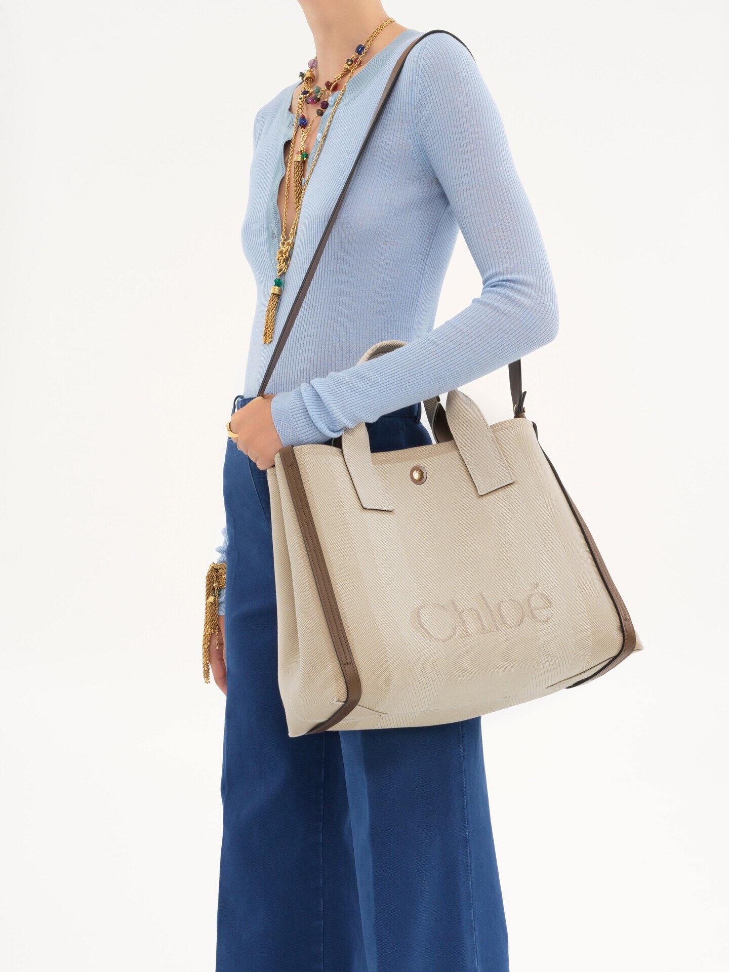 Chlo&eacute; Carry tote bag in canvas - 3