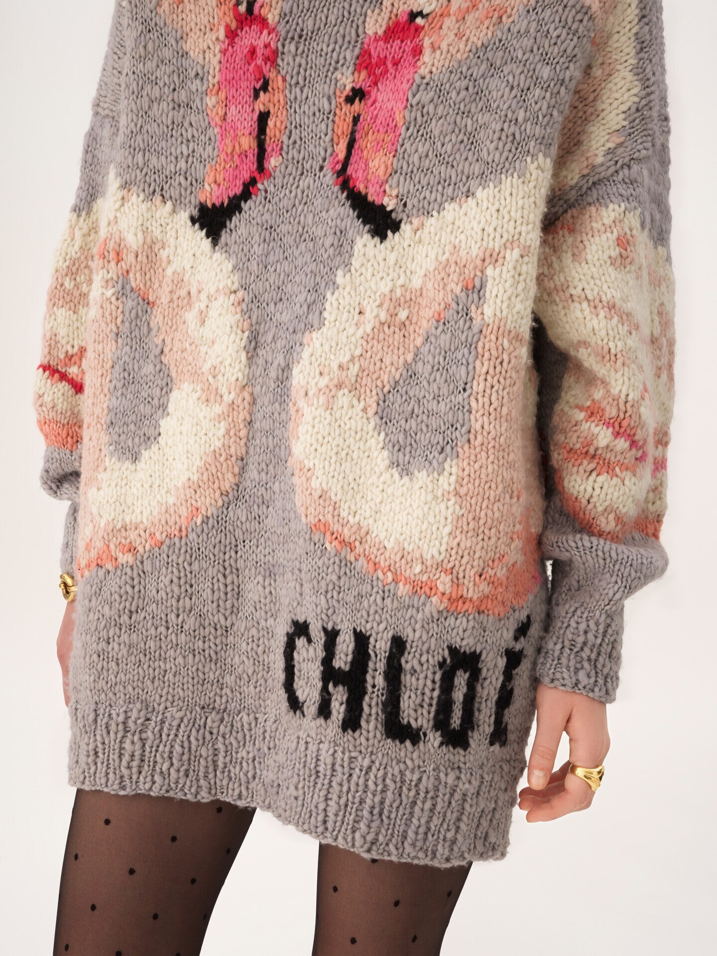 Oversized logo jumper in a wool knit - 6