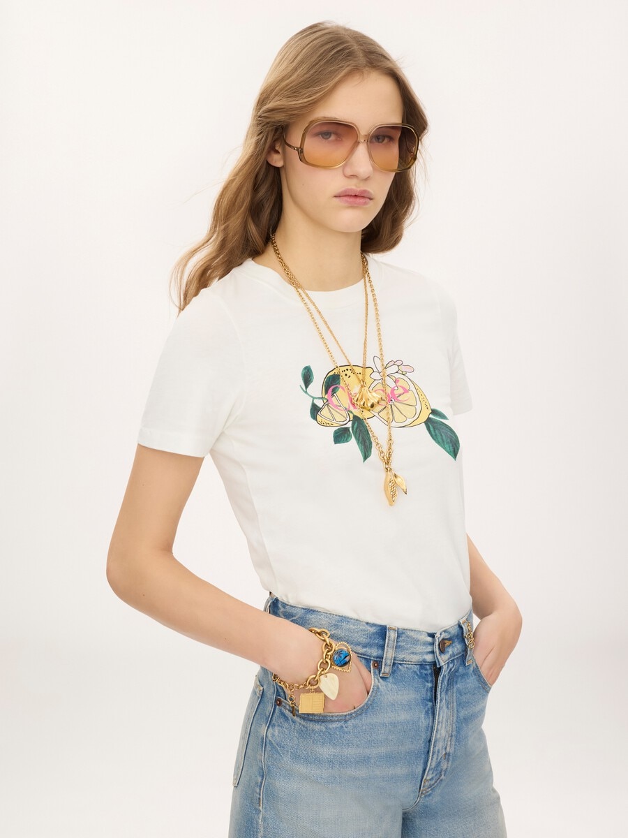 Crew-neck logo T-shirt in cotton jersey - 4