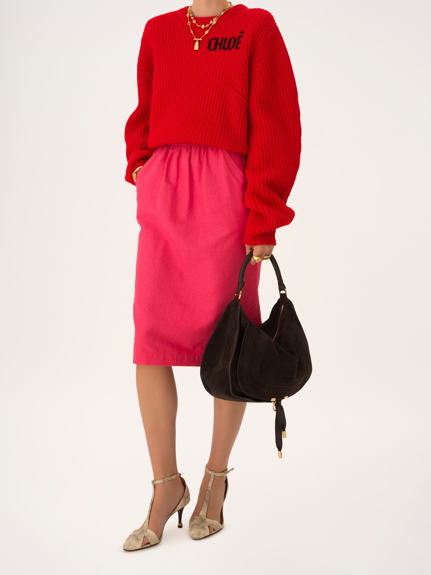 Marcie shoulder bag in suede leather - 11