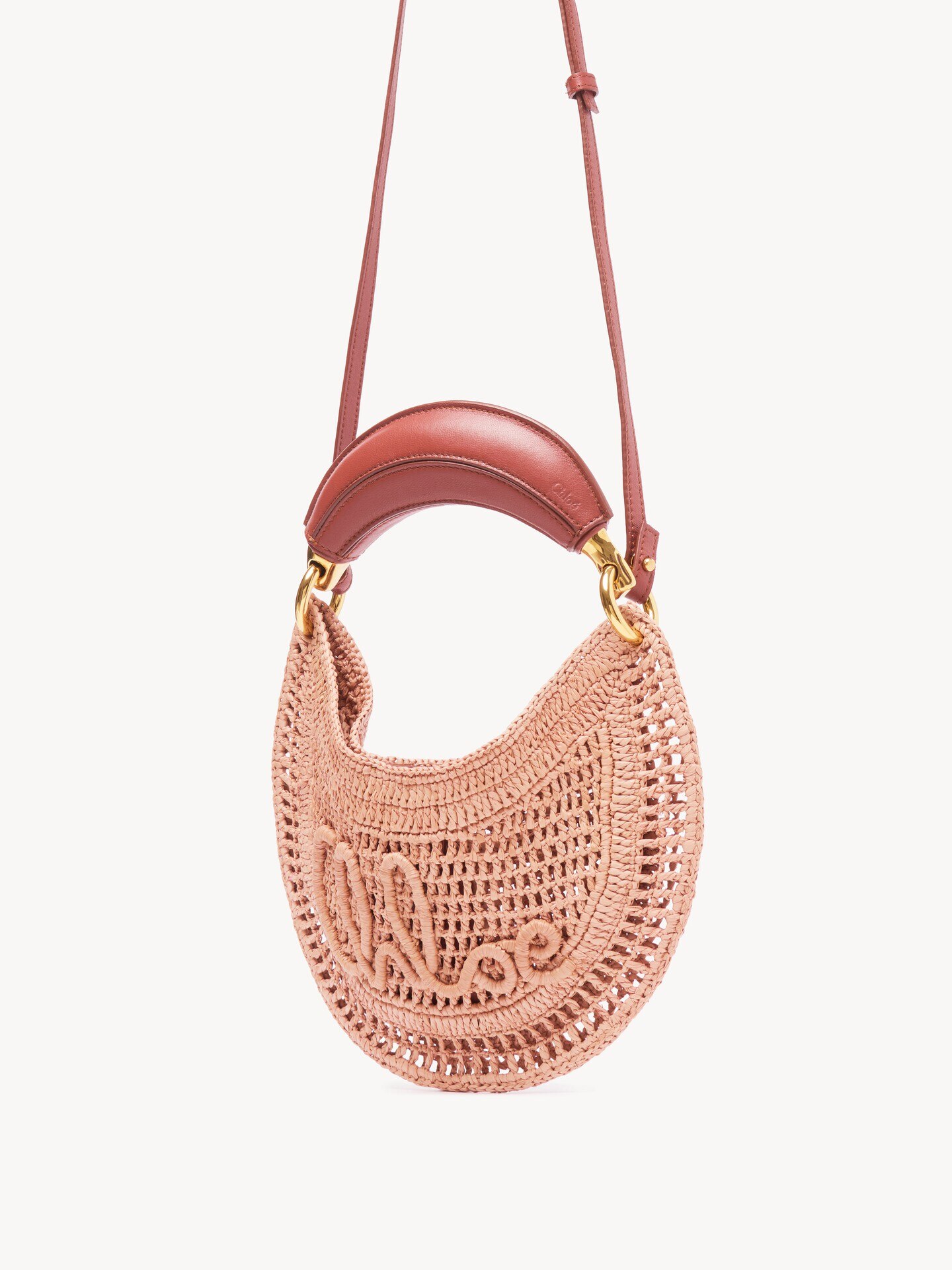 Minibolso hobo Summer Banana con correa de rafia - 4