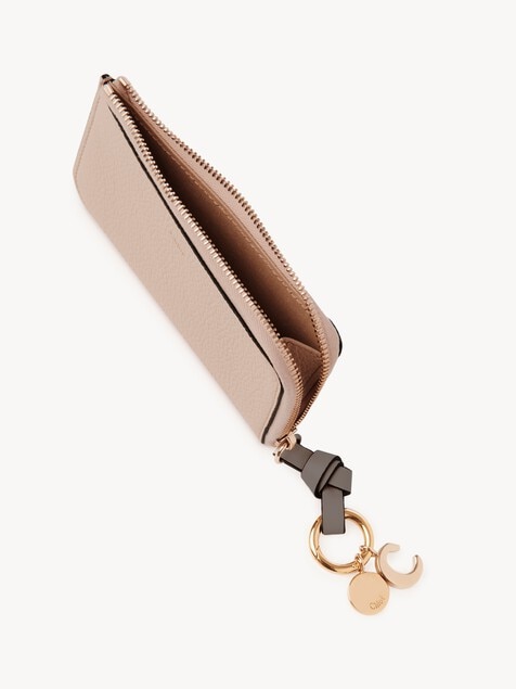 Alphabet wallet in grained leather