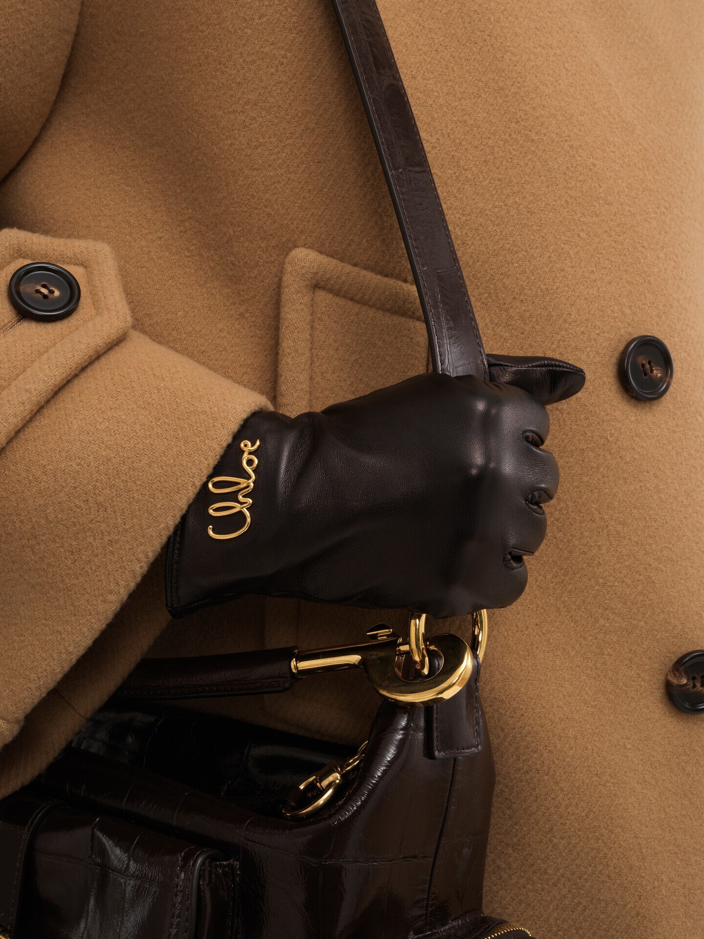 The Chlo&eacute; Iconic gloves in leather - 4