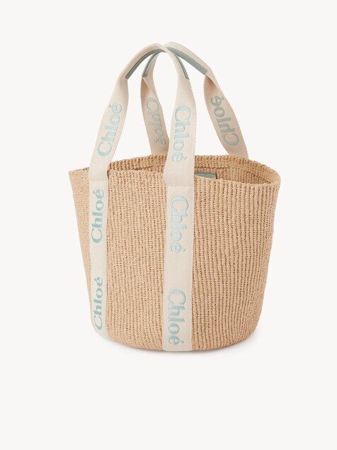 Bolso cesta grande Woody de fibras naturales