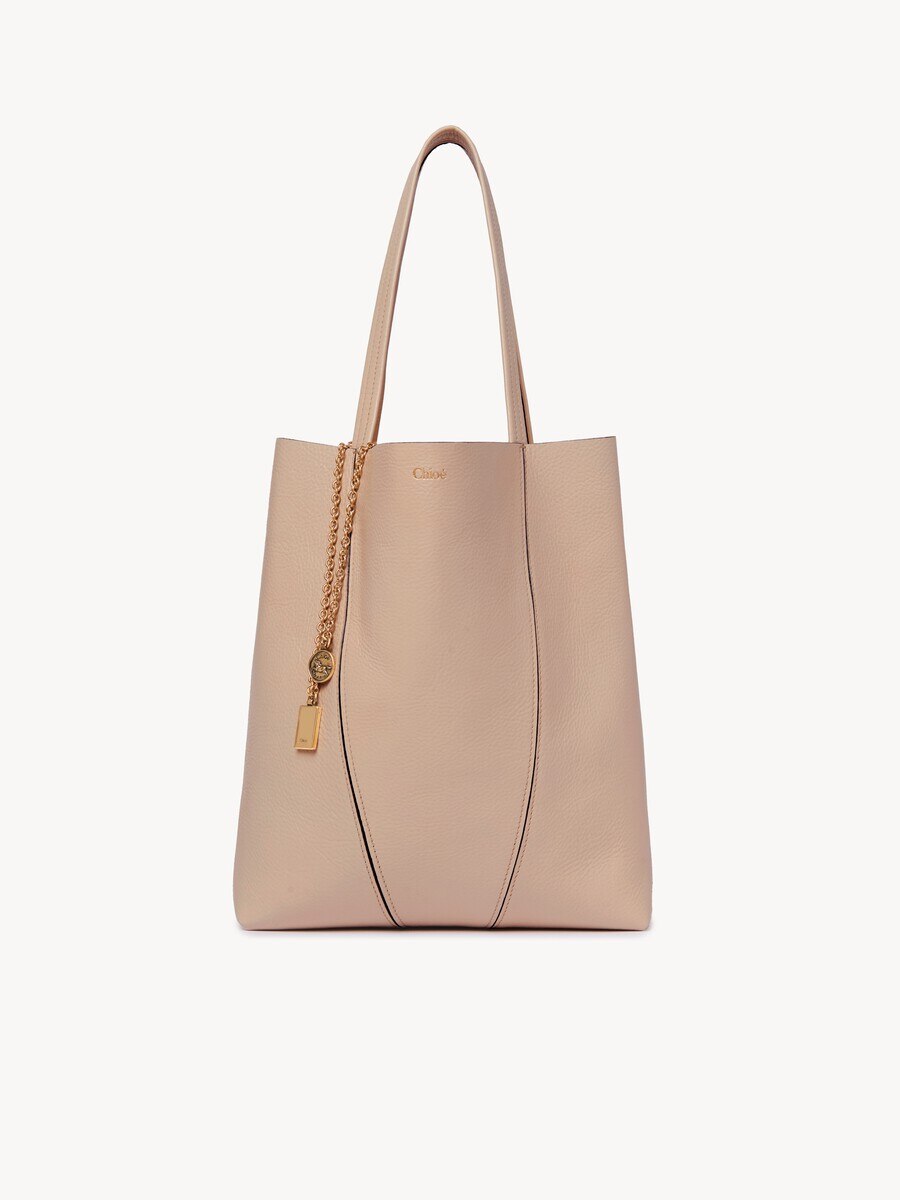 Chlo&eacute; Spin tote bag in grained leather - 8