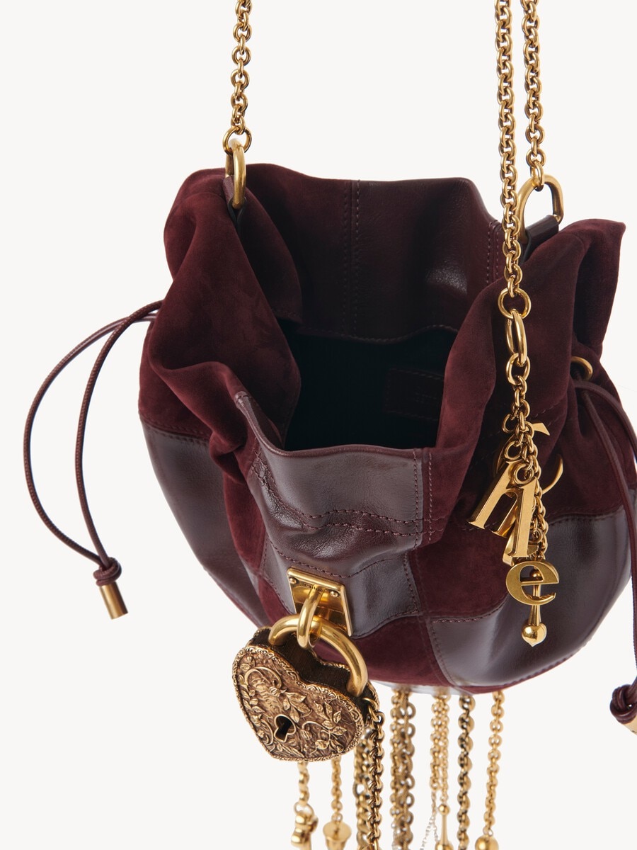 Ch&acirc;teau Treasures crossbody bag in grained & suede leather - 8